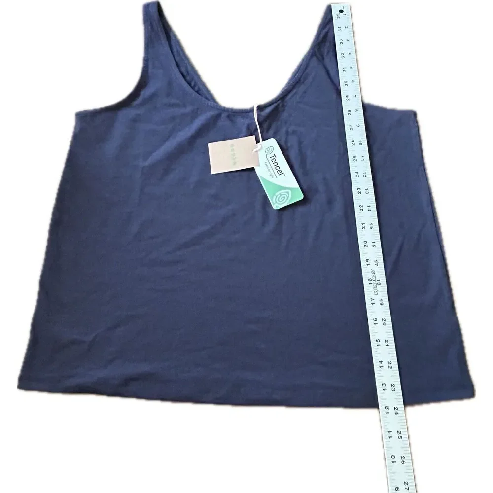 NEW Boden Women's Navy Blue Sleeveless Tank Top Black Size 16‎ / US 12 - Picture 2 of 9